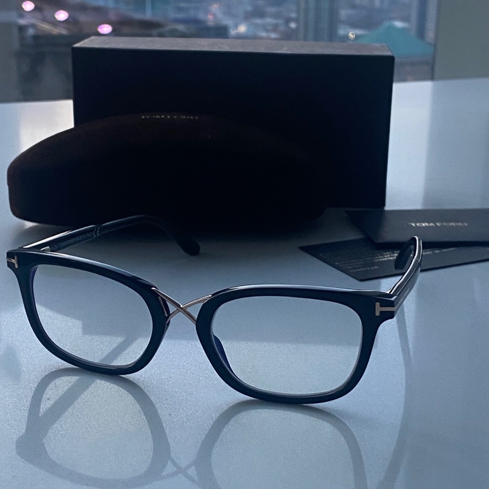 Tom Ford blue light blocking glasses frame 52 mm BRAND NEW JUST OPENED gold nose